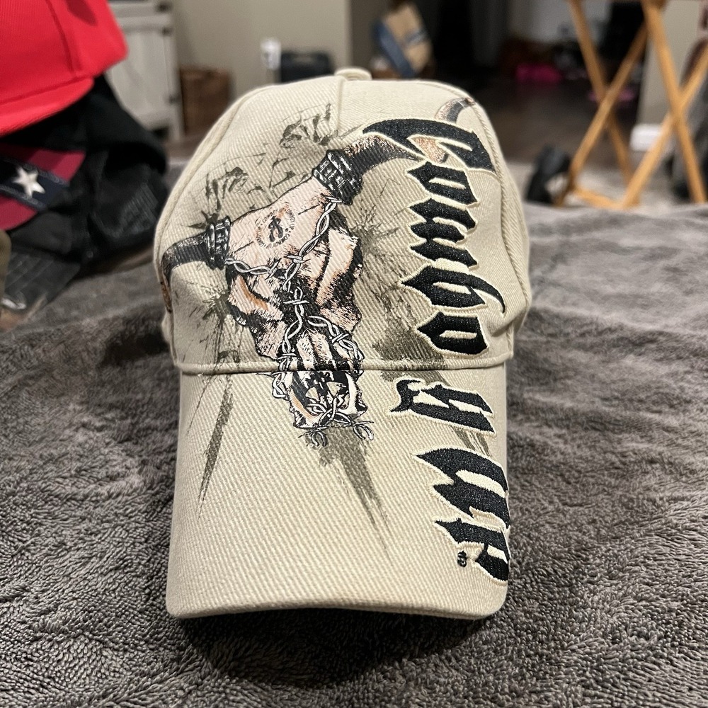 tan baseball cap "Cowboy Up"